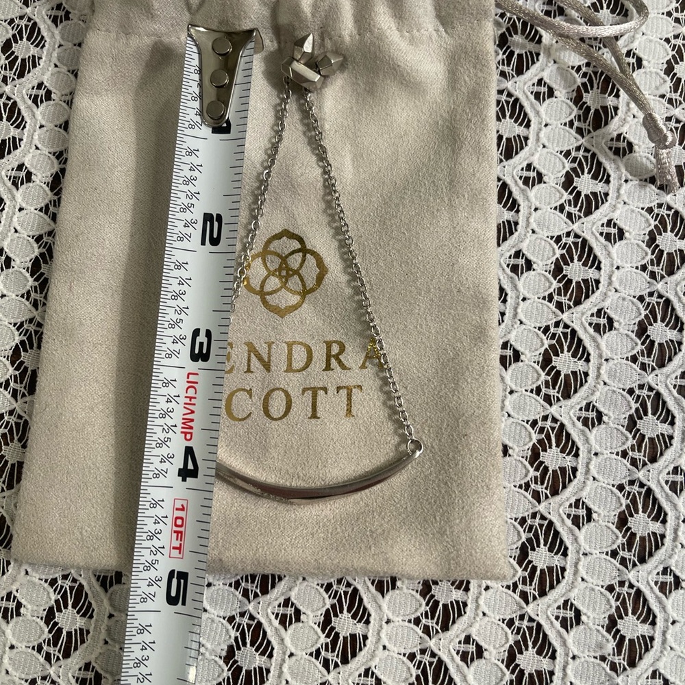 Kendra Scott Angela Silver Bar Necklace